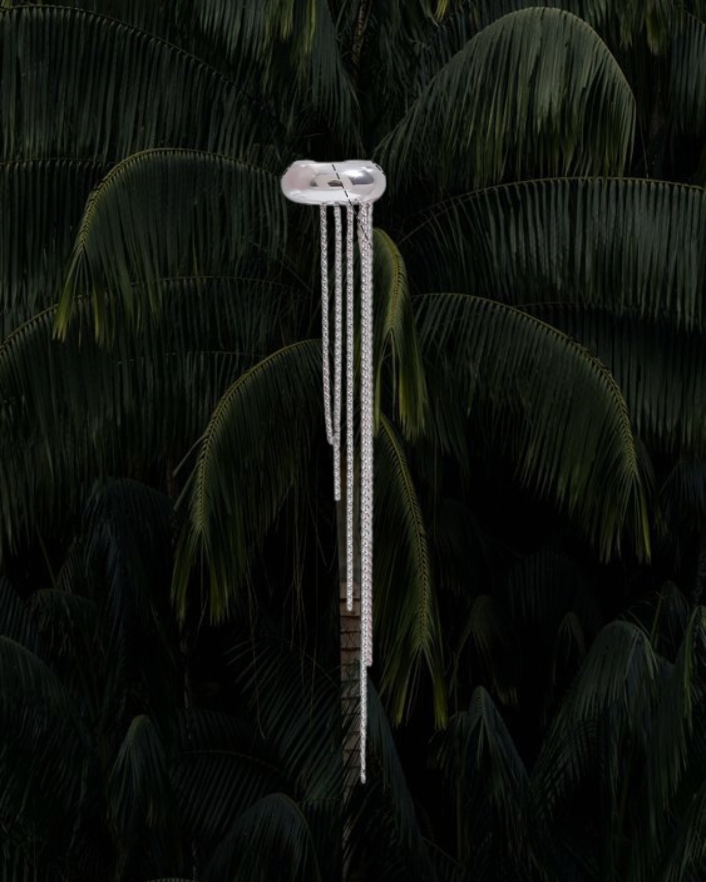 Maboh Luxe Tassel Ear Cuff Silver