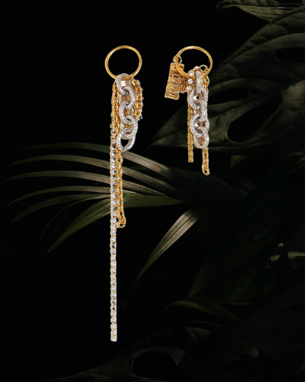 Serafina Mixed-Metal Chain Earrings