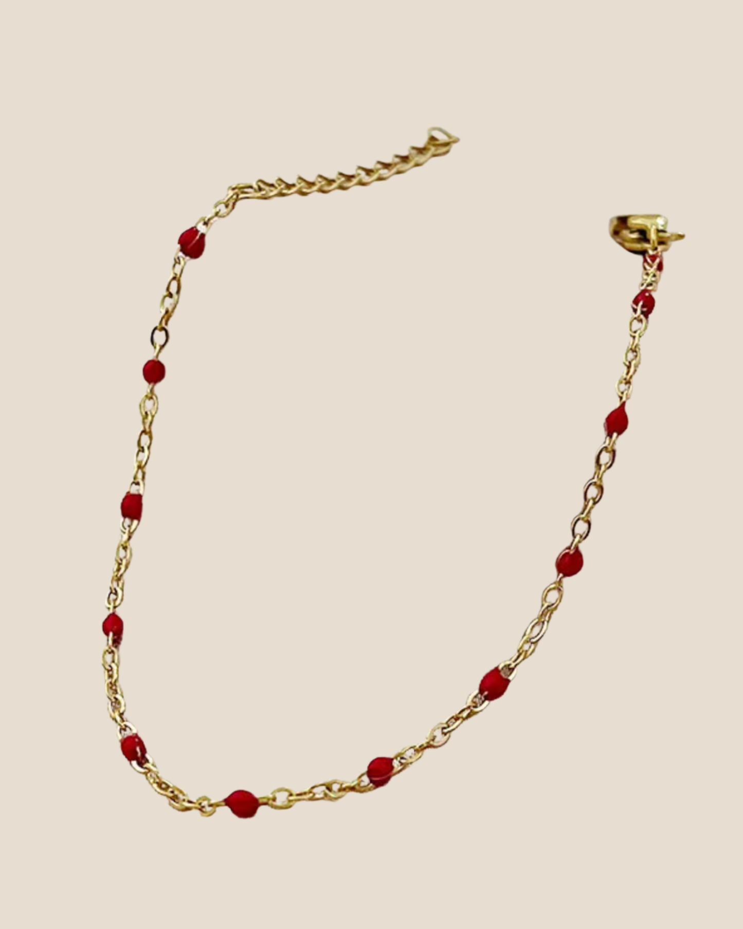 Beaded Gold Chain Bracelet