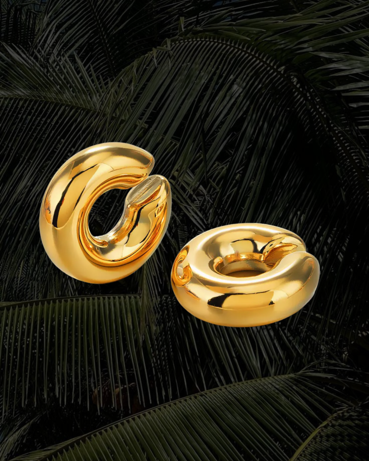 Sculpted Gold Ear Cuffs
