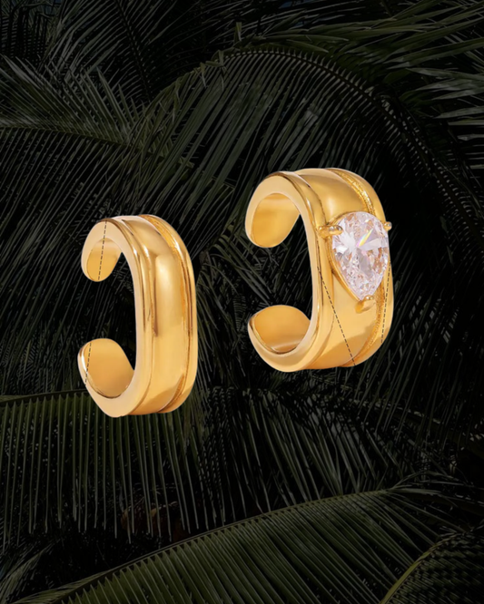 Pear Zircon Ear Cuff
