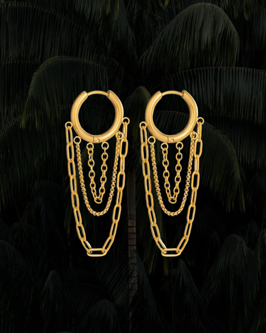 Multi-Layer Chain Hoop Earrings