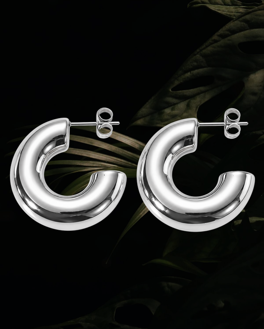 Lucia Hoops Silver
