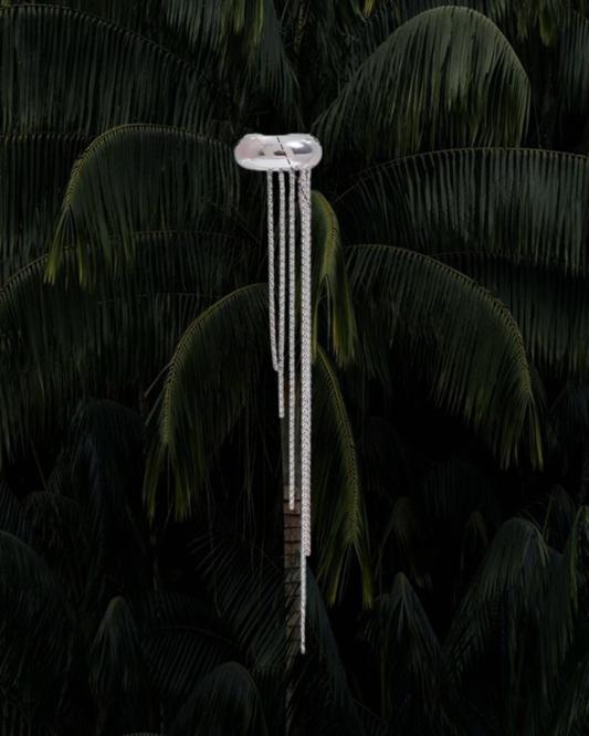 Maboh Luxe Tassel Ear Cuff Silver