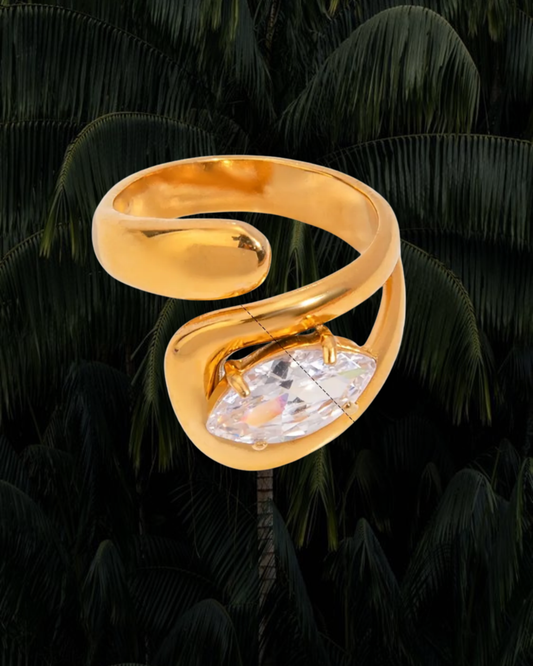 Marquise Twist Adjustable Ring