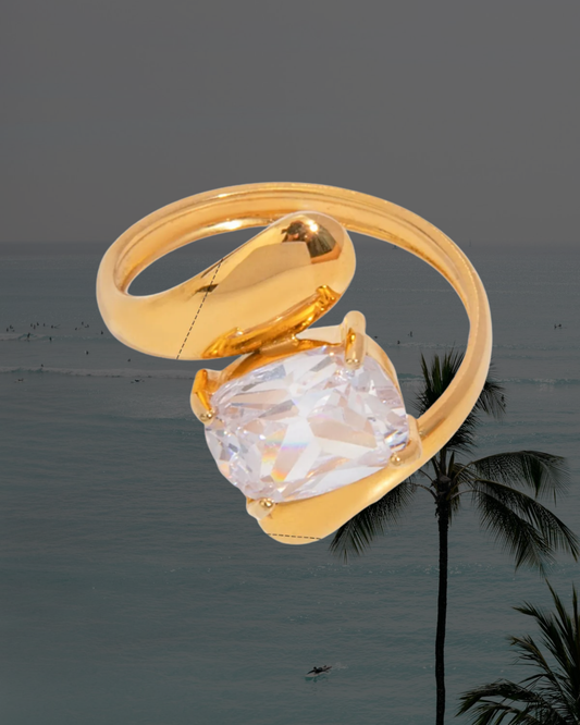 Pear Cut Adjustable Zircon Ring