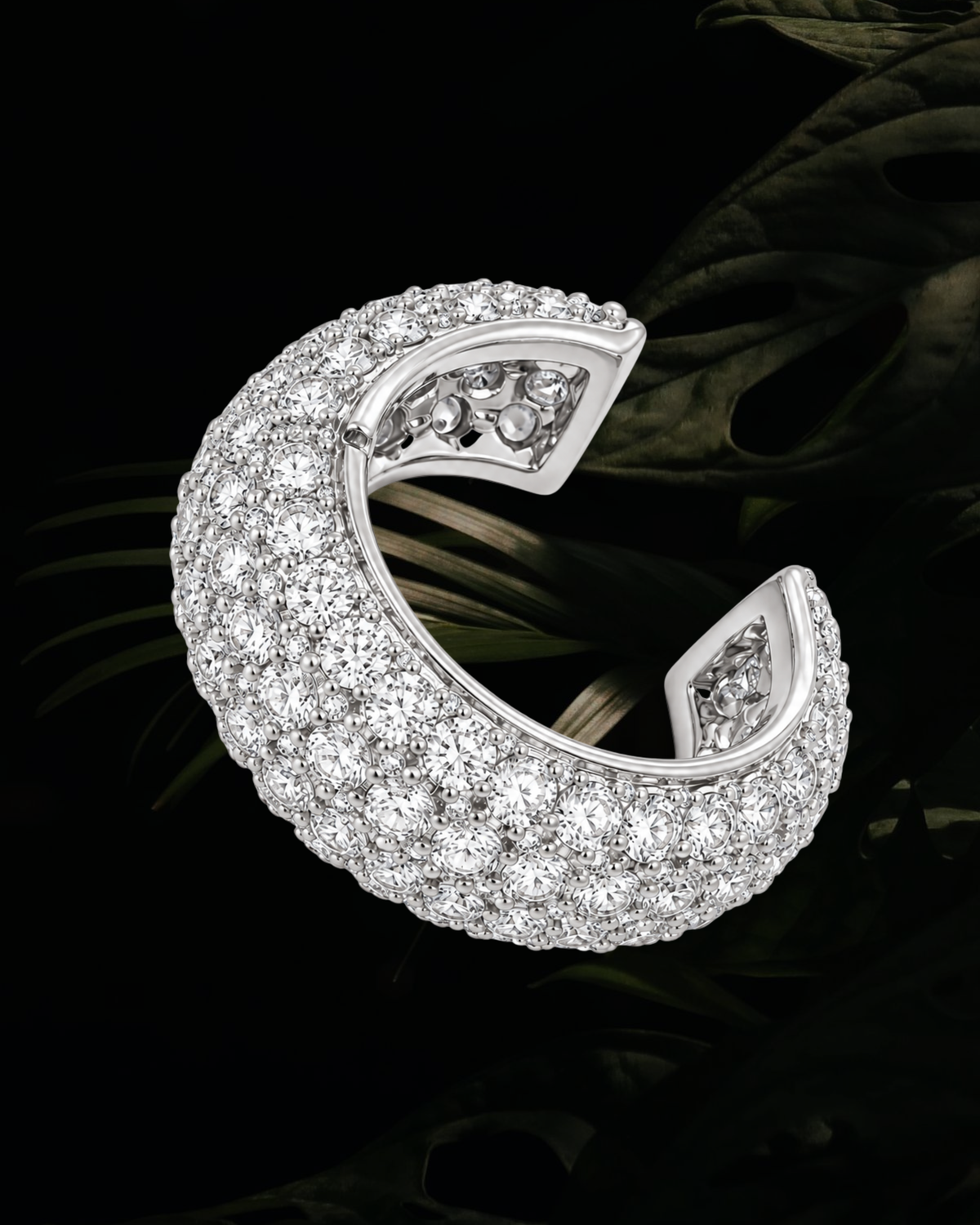 Gianna Crystal Ear Cuff Silver