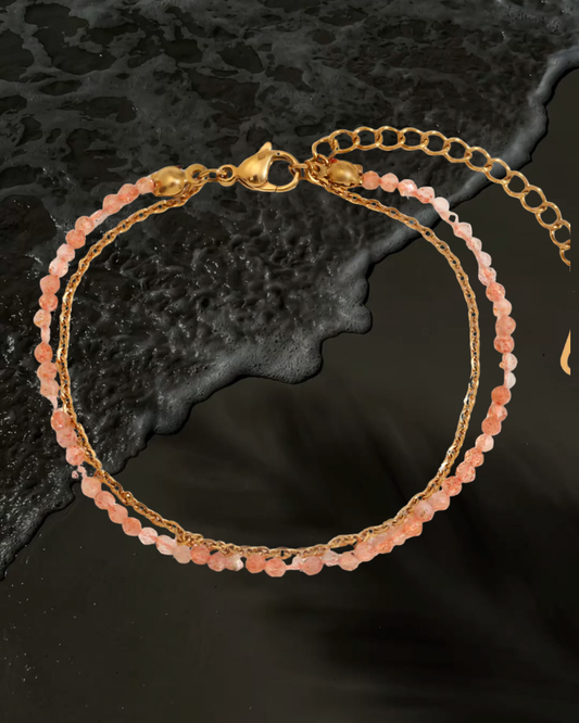 Coral Double-Strand Bracelet