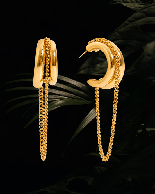 Sienna Chain Hoops
